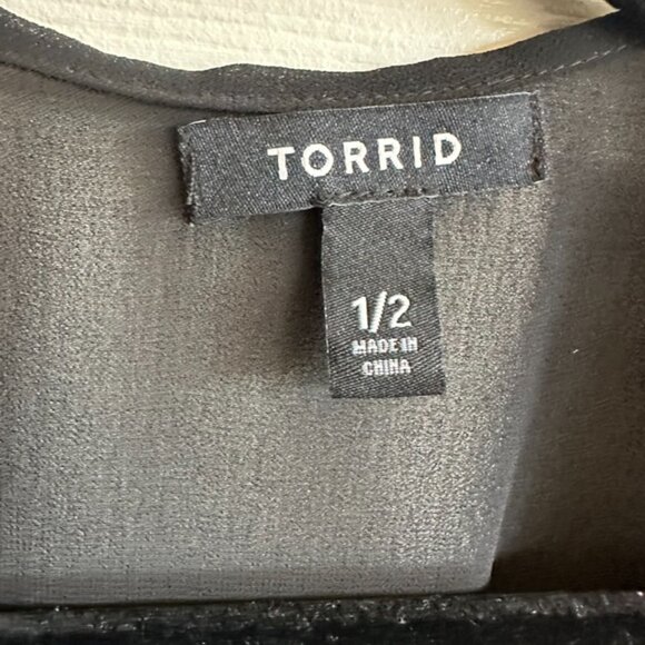 GUC Torrid Chiffon Lace Kimono Sz 1/2 - Picture 5 of 5